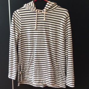 Beachy special accent striped  j crew hoody